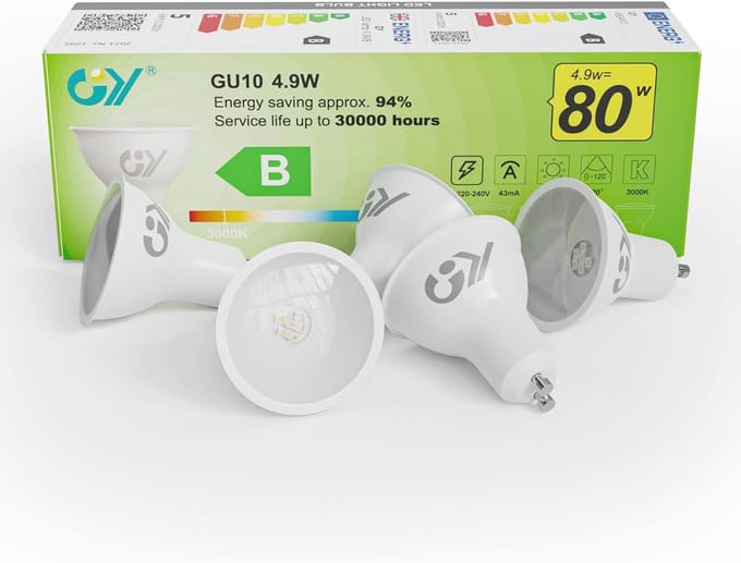 Energiebesparende GU10 LED-lampen 4,9W - Warm Wit - 780lm - 5 stuks