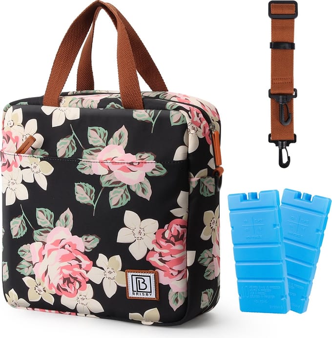Brisby 4 Laags Geïsoleerde Koeltas - Lunchtas 7 liter - Bloemetjes