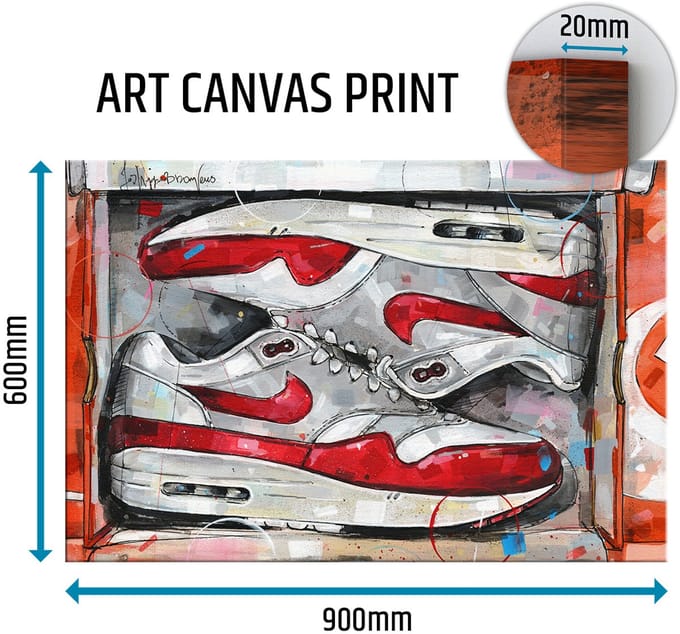 Sneaker canvas shoebox OG red 90x60 cm