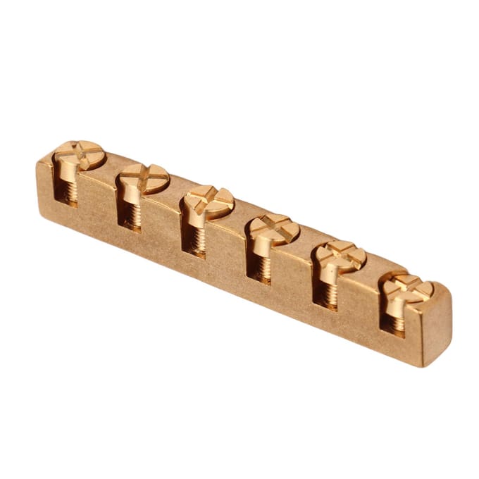 Gitaar Topkam 6-snarig Messing Verstelbaar Instrument Accessoire Vervangingsonderdeel voor Bas brown