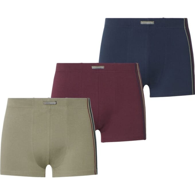 Set van 3 retroslips KINTAN donkerrood olijf