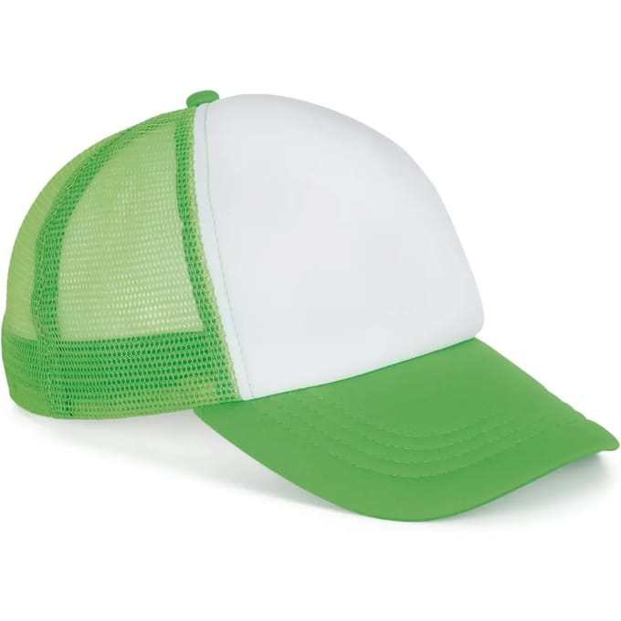 K-up Kindertruckerpet - 5 Panelen KP143 - White / Green Flash - One size