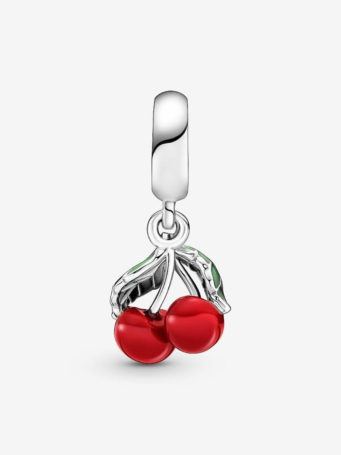Pandora- Asymmetrical Cherry Fruit Dangle Charm - 791583C01