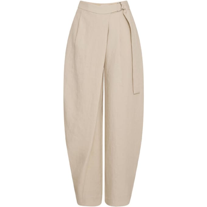 wide fit broek van viscosemix model 'Zein'