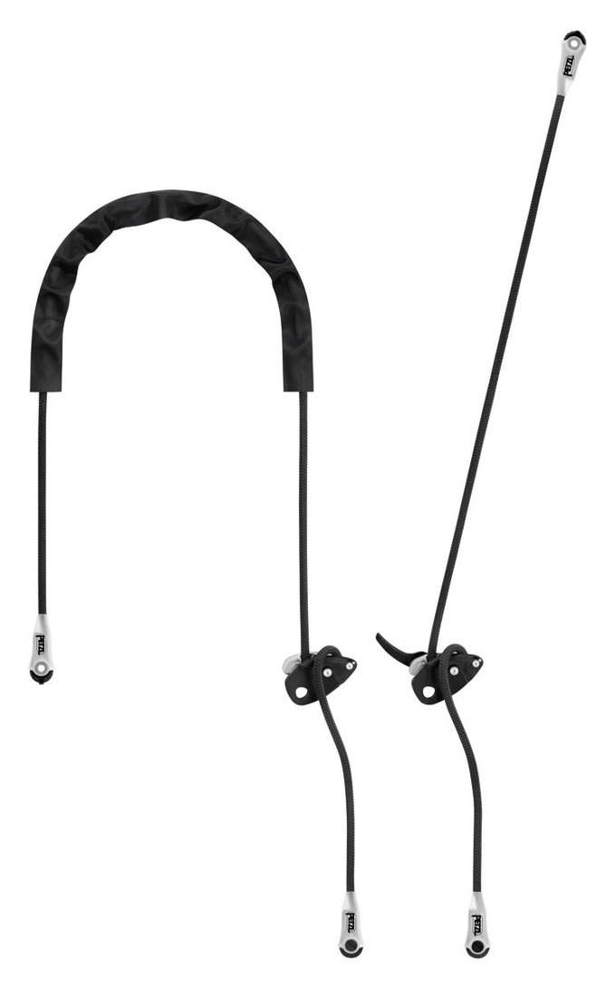 Petzl Grillon 2 m Zwart – Verstelbare positioneringslijn