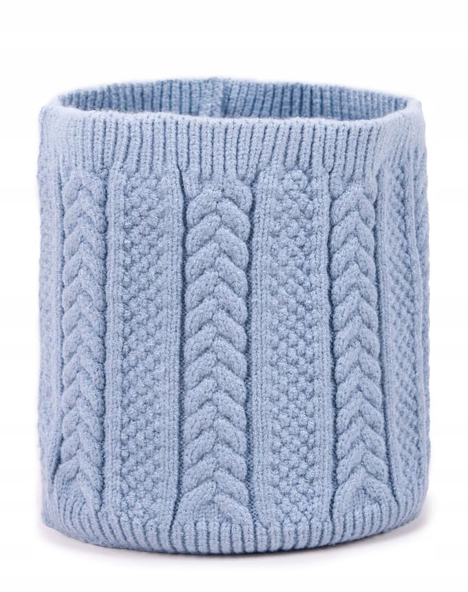 YoClub Kinder Komin Warkocz - Zachte Viscose, Blauw