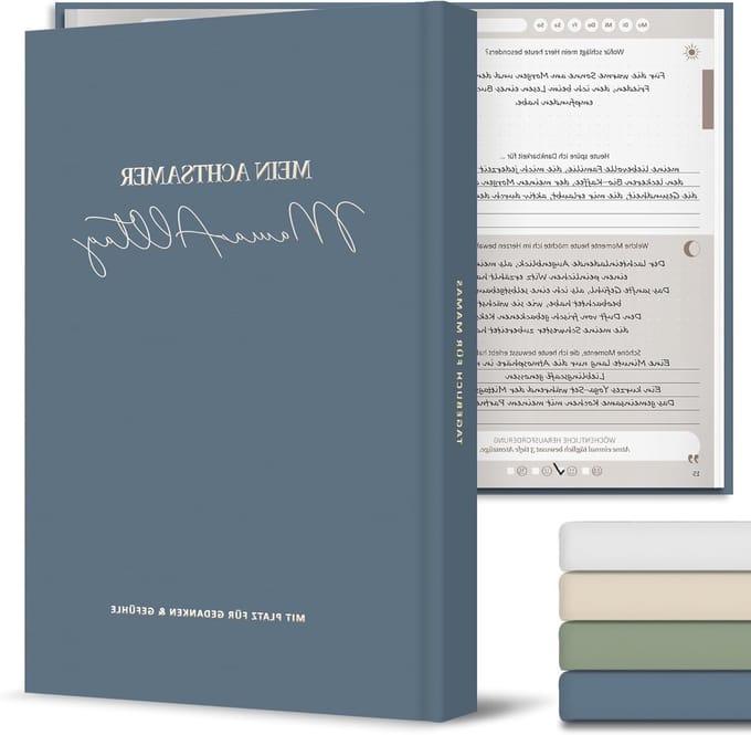Dagboek in Morandi Blauw, Perfect voor Moederdag, Mindfulness en Persoonlijke Reflectie