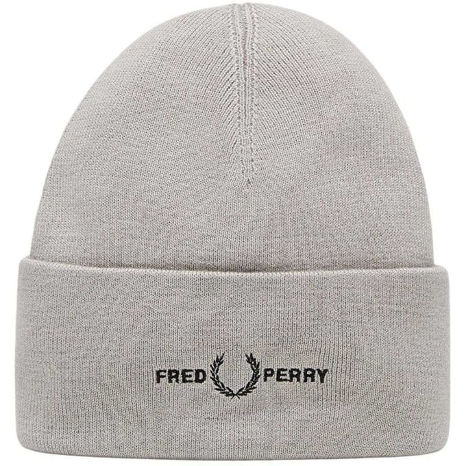 Fred Perry Beanie met grafisch logo voor volwassenen (Beton)
