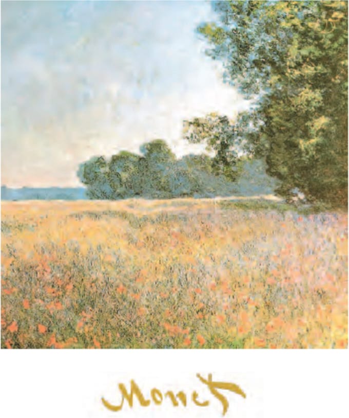 Mini kunstposter - Claude Monet - Haverveld - 24x30 cm