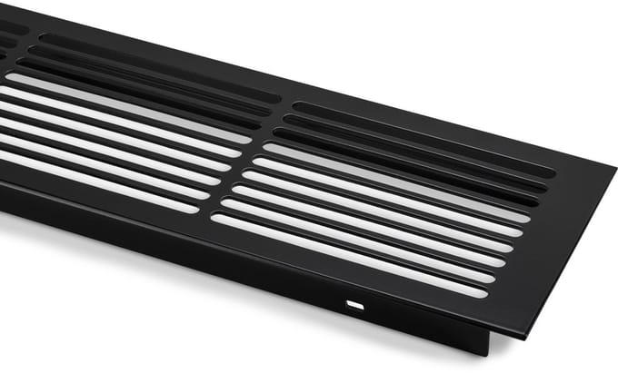 SOTECH Ventilatierooster Sleufperforatie Aluminium 500 x 86 mm Zwart