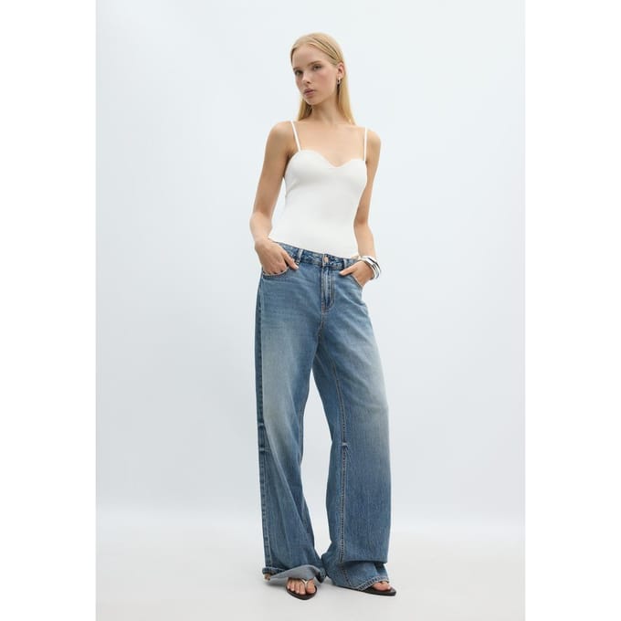 Stradivarius Body met cups  Ecru XS