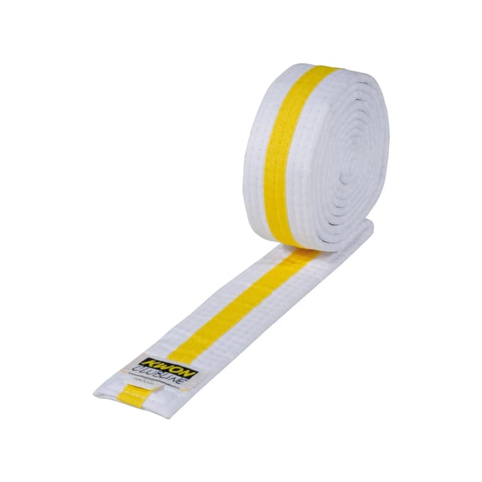 Wit/geel/witte budo-riem Kwon