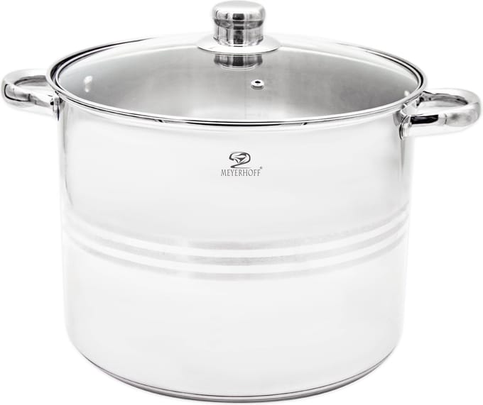 Soeppan 15 Liter – Grote Soeppan & RVS Kookpan Ø30 cm – Inductie – Glazen Deksel