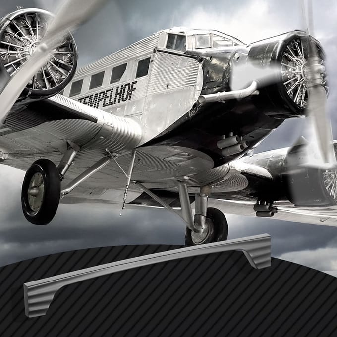 SOTECH meubelgreep WING BA 192 mm, antraciet, kastgreep, keukengreep, vitrinekastgreep