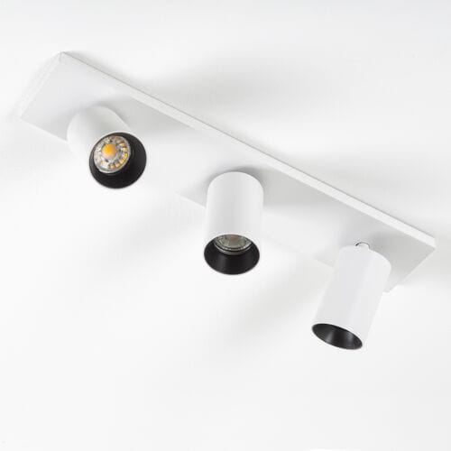 KS Verlichting Mila 3 Opbouwspot Wit/Zwart