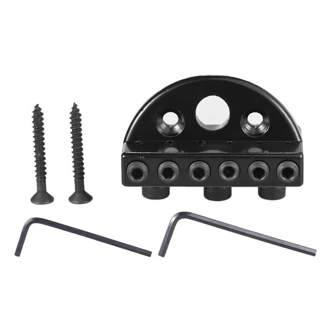 6-snarige Headless Elektrische Gitaar Snaren Borgmoer Set met 2 Sleutels 2 Schroeven Zwart gray