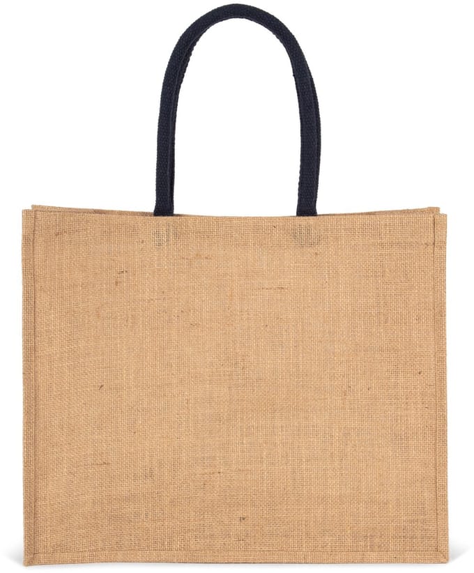 Kimood Jute Strandtas KI0219 - Natural / Navy - One size