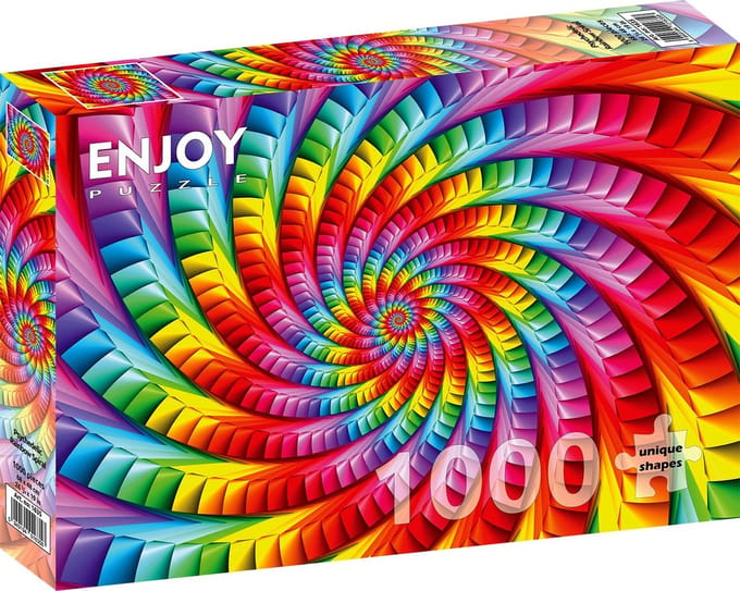 Enjoy Puzzle legpuzzel Psychedelic Rainbow Spiral - 1000 stukjes kleurrijk.
