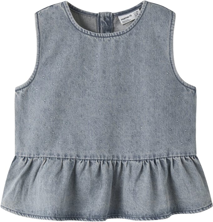 NAME IT - NKFRAIN SL DNM TOP 4577-IM - Meisjes - Blouses
