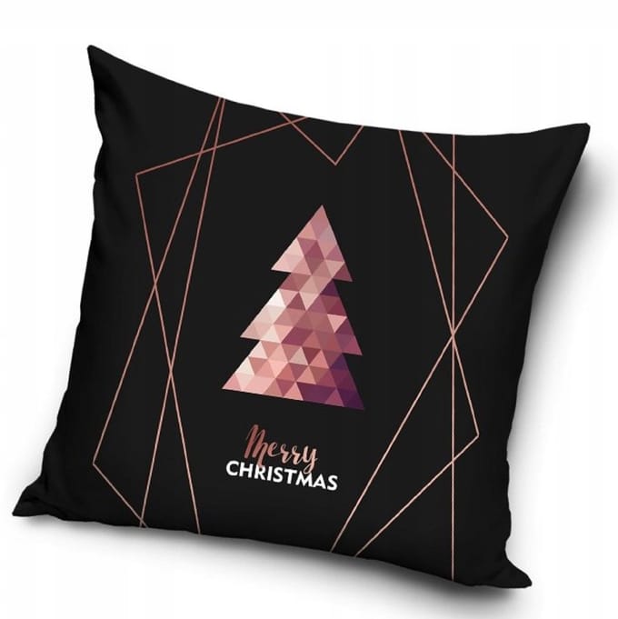 Kerst Sierkushsenhoes 40x40cm - Dubbelzijdig met Kerstboom Design