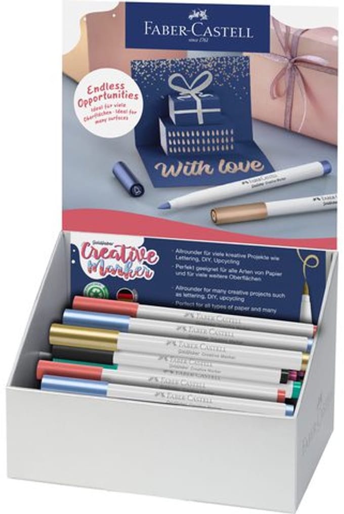 Marker creatief Faber Castell Goldfaber brushpunt B display a 50 stuks