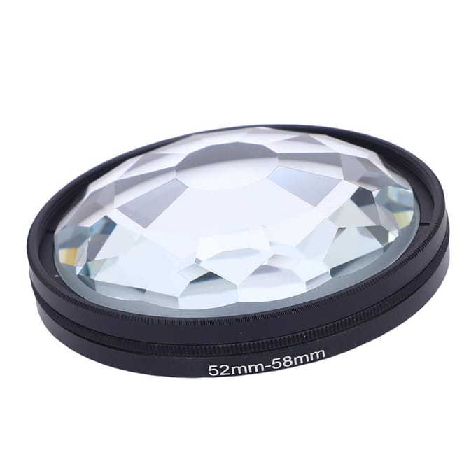 58mm Kaleidoscoop Filter Speciale Effecten Camerafilter met 52MM-58MM Adapterring Compatibel met gray