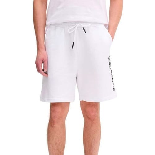 Karl Lagerfeld Jeans Text Logo Korte Sportbroek Wit S Man