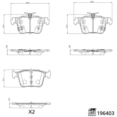 Remblokset FEBI BILSTEIN 196403