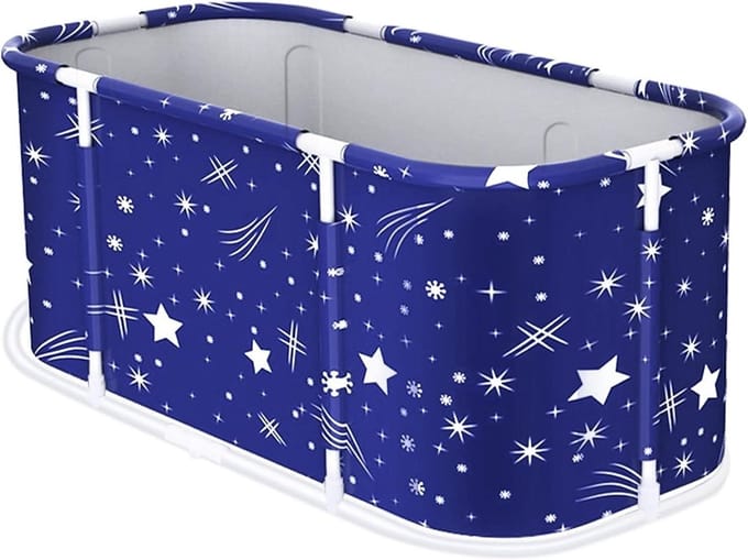 Opvouwbare Badkuip - Draagbaar Bad - Ontspanning Thuis - One-Touch Opvouwbaar - 120 cm - Sterrenblauw