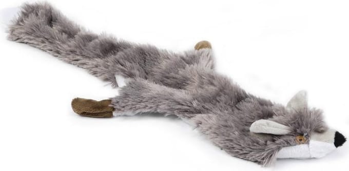 Beeztees Flatino Vos - Hondenspeelgoed - Grijs - 52x15x2,5 cm