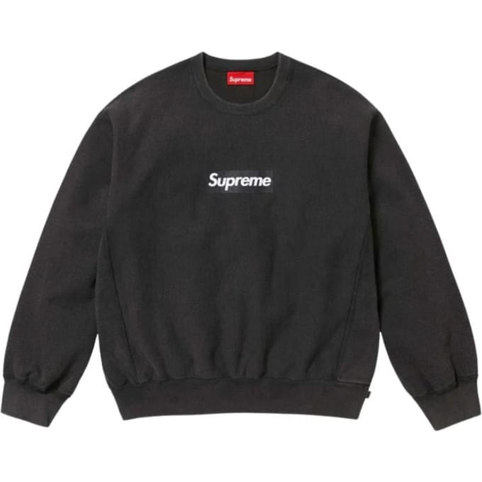 Zweet Supreme Gewassen Box Logo Zwart EU L rood
