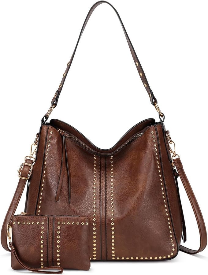 Dames Handtas 2-delige Set PU Leer Schoudertas Trendy Tote Stadstas