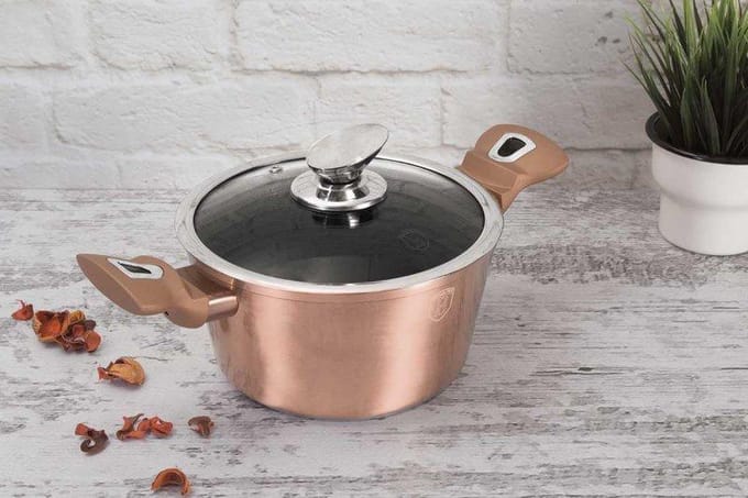 Berlinger Haus Rose Gold Edition - Pannenset - Granieten Coating - Inductie - Soft Touch Handvatten