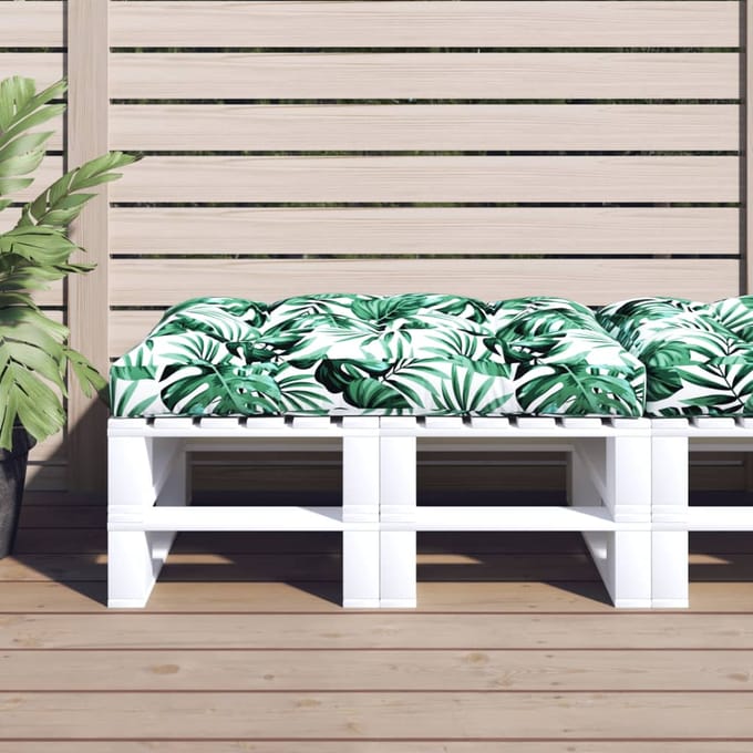 vidaXL - Palletkussen - 120x80x12 - cm - stof - groen