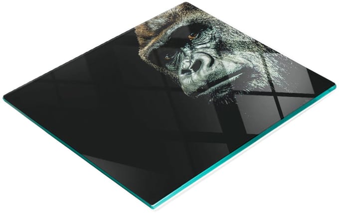 Serveerplank van gehard glas met Gorilla Graphics, 60x52 cm