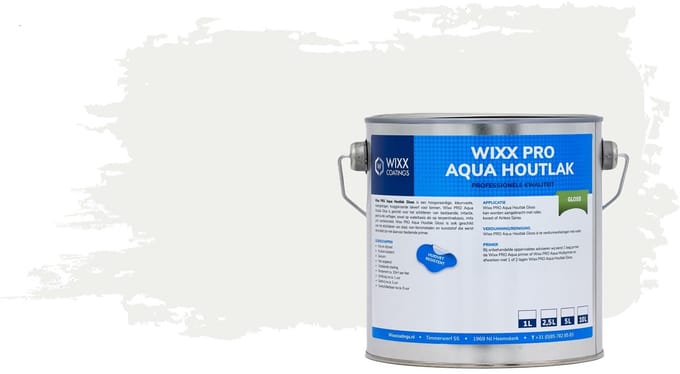 Wixx PRO Aqua Houtlak Gloss - 20L - RAL 9016 | Verkeerswit