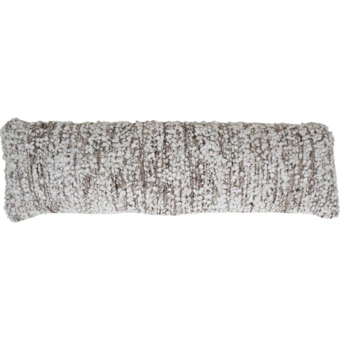 Kussen Mica Naturel/Brown 30 x 100 cm - Luxe Sierkussen met Bouclé Look