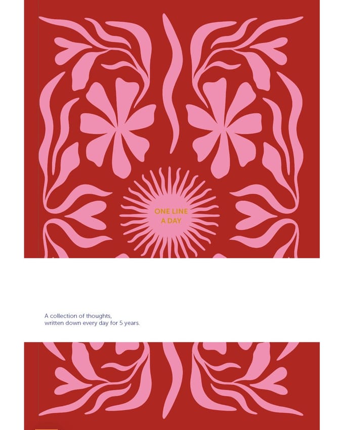 Fabrique - One Line a Day - 5-jarendagboek - Sun Flow Roze