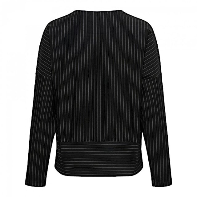 &Co Woman Top danila pinstripe punta black