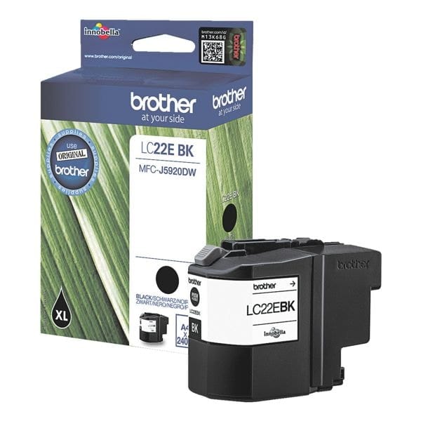 Brother LC22EBK / LC 22EBK High Capacity Black Ink