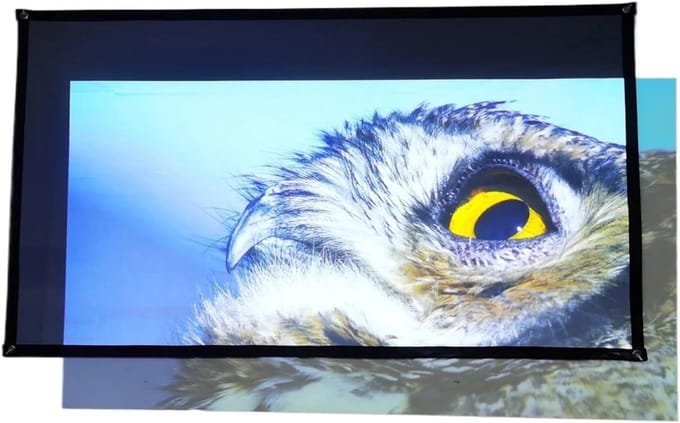Projectiescherm - Projectie gordijn - Thuisbioscoop - Draagbaar en opvouwbaar - 130 inch - Wit