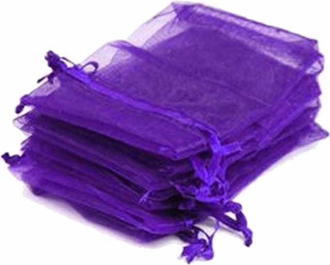 Kleine organza zakjes paars 5x7 cm 100 stuks