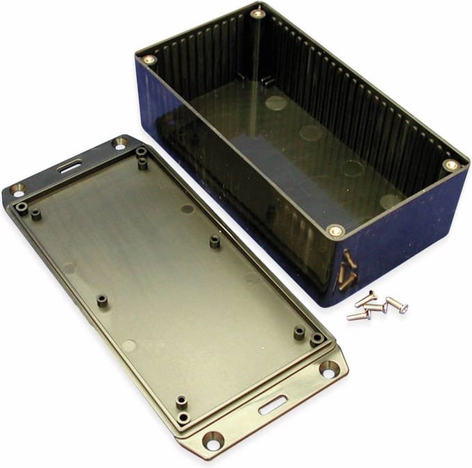 Hammond Electronics 1591DFLBK – Euro-behuizing – 160 x 80 x 50 mm – ABS – Zwart