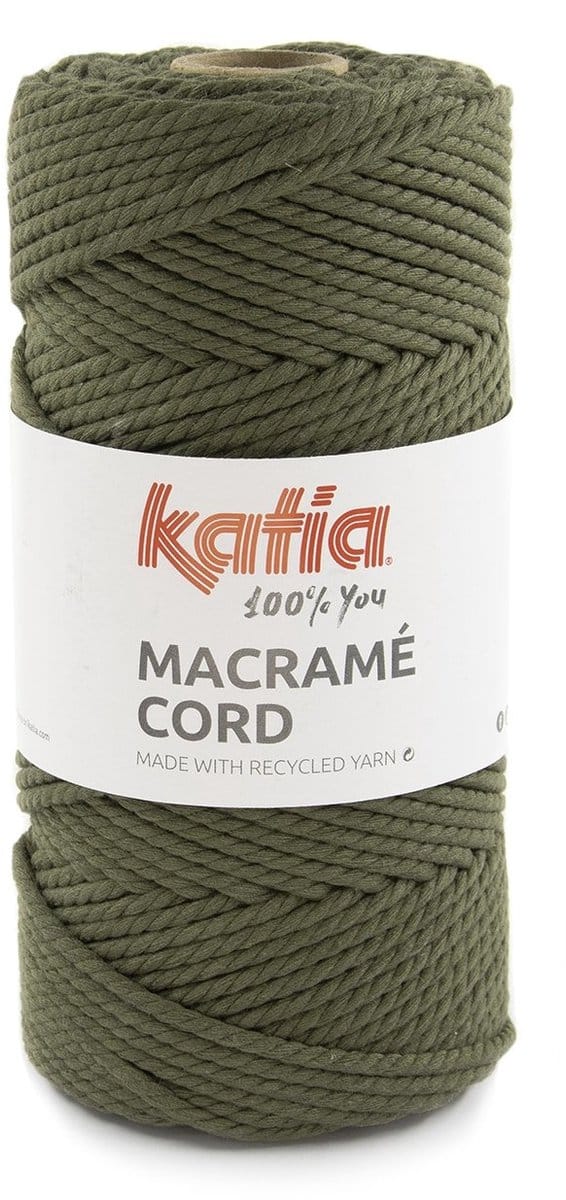 Katia Macramé Cord - 117 olijfgroen - Katoen Garen
