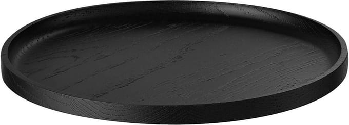 Oku Ronde Tray / Dienblad Black | Zwart | Hout