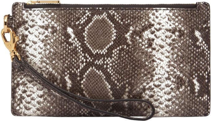 FOSSIL Polstas Utensil zak Gift Wristlet Python Grijs