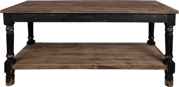 Clayre & Eef Presentatie Tafel 180x70x85 cm Zwart Hout