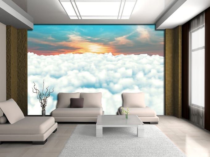 Sky Clouds Sunset Photo Wallcovering