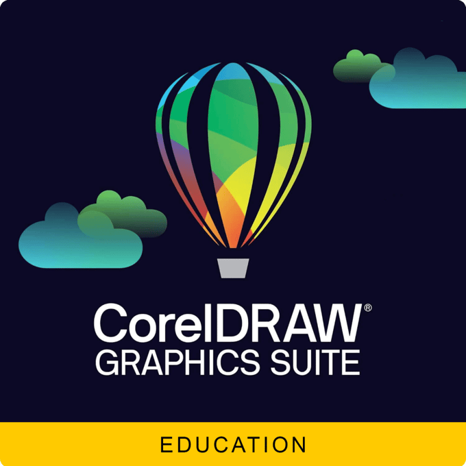CorelDRAW Graphics Suite Education Perpetual 1 - 4 Gebruiker(s) Nieuwe aankoop inclusief 1 jaar onderhoud