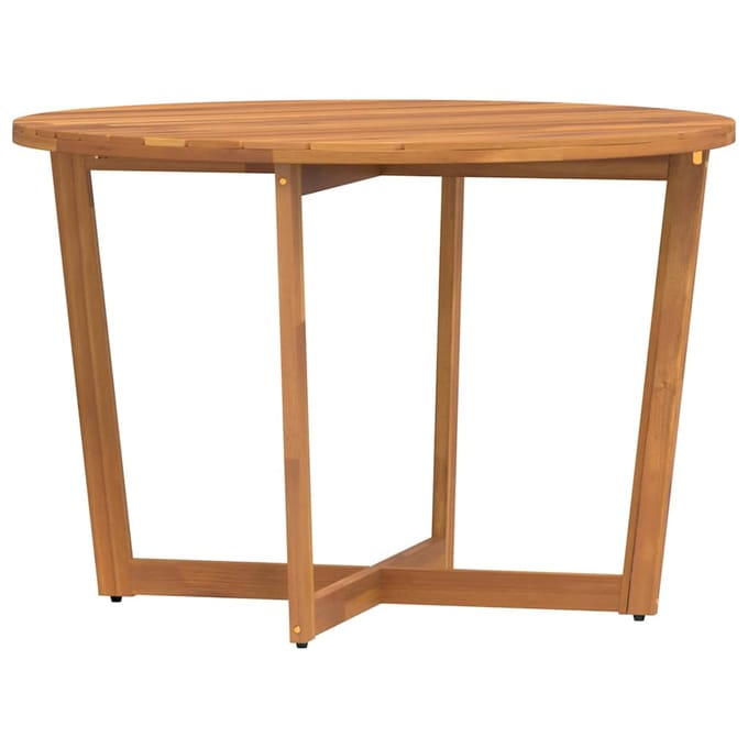 vidaXL - Tuintafel - rond - Ø110x75 - cm - massief - acaciahout